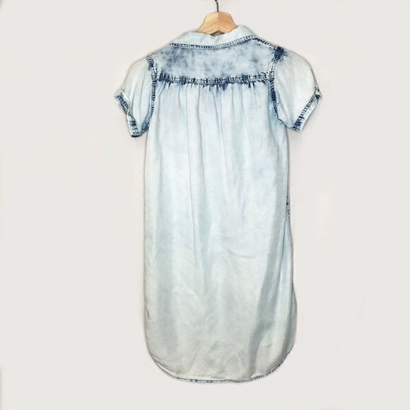 ACID wash denim kids tunic button down tunic dress 🌻💚 - Picture 2 of 7